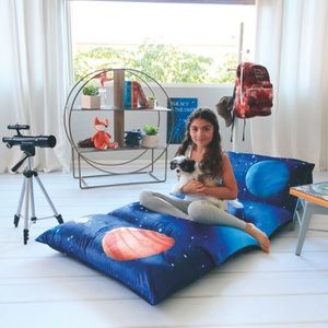 Space / Galaxy Floor Pillow Bed Lounger Cover, Cozy & Stylish Seating
